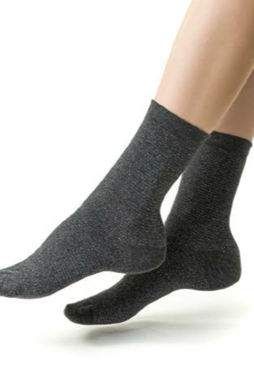Dámské ponožky COMET LUREX 066 MELANŽOVĚ ŠEDÁ 38-40