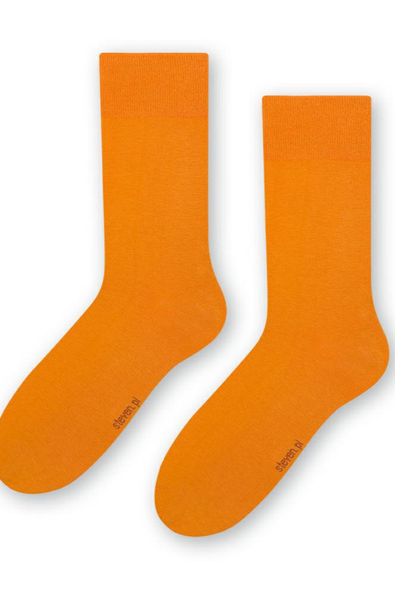 Hladké ponožky k obleku 056 oranžová 39-41