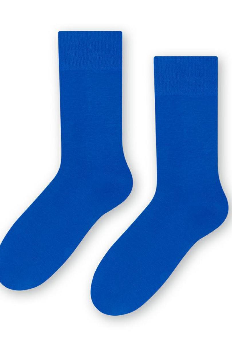 Hladké ponožky k obleku 056 Modrá 39-41