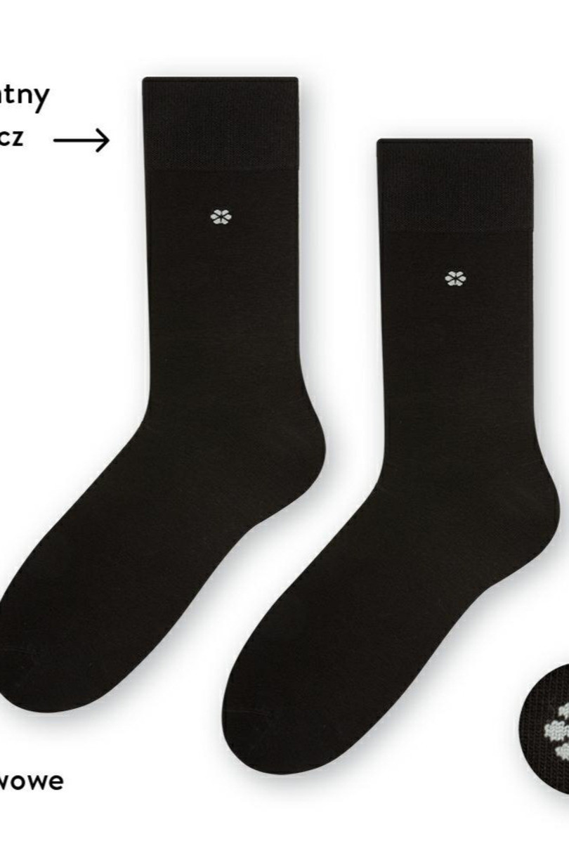 Pánské ponožky s jemným lemem 056 černá 39-41