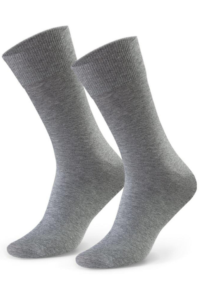 Hladké ponožky k obleku 056 MELANŽOVĚ ŠEDÁ 39-41