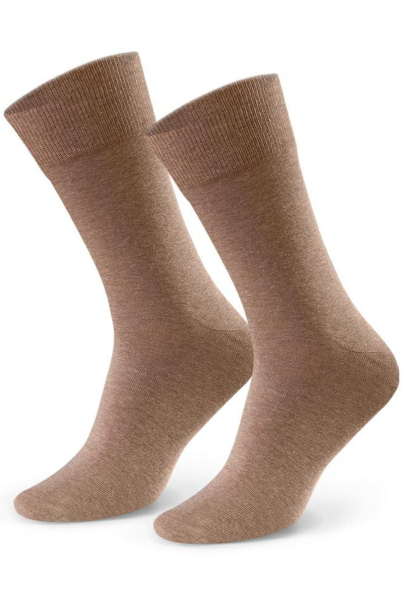 Hladké ponožky k obleku 056 béžová melanž 39-41