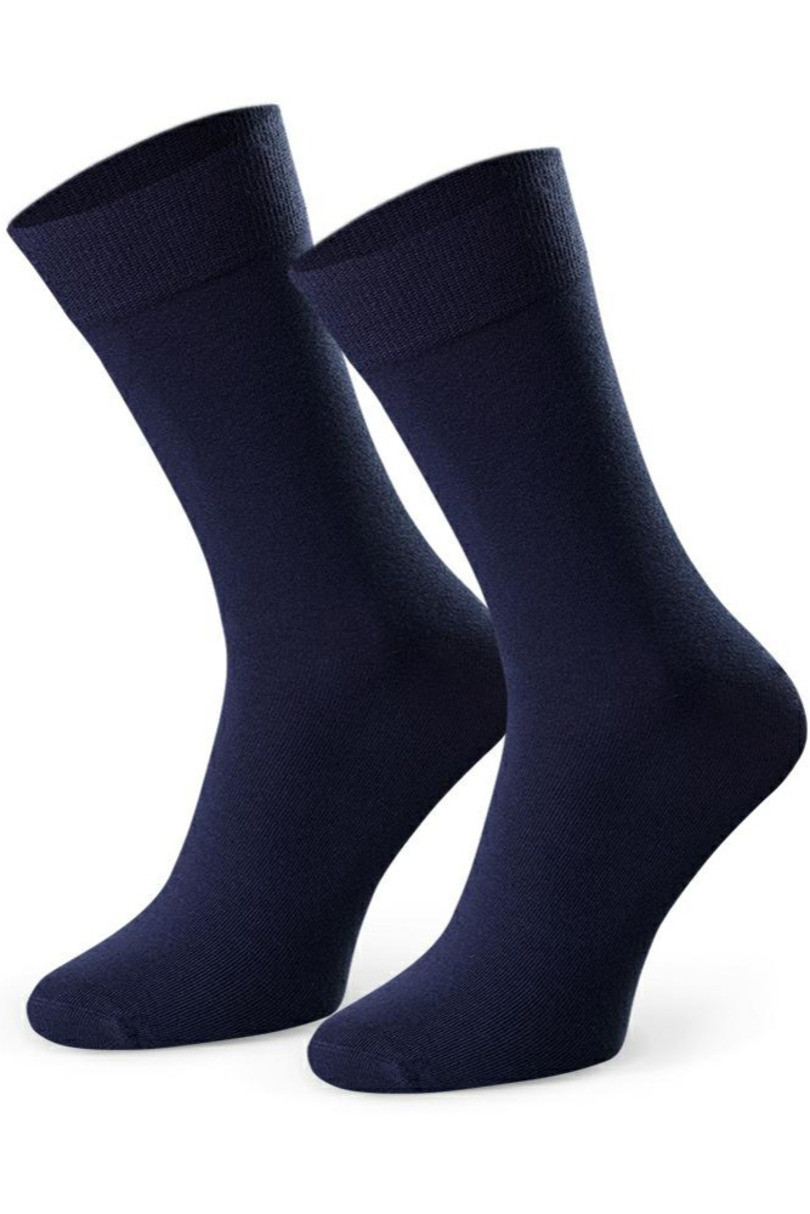 Hladké ponožky k obleku 056 TMAVĚ MODRÁ 39-41