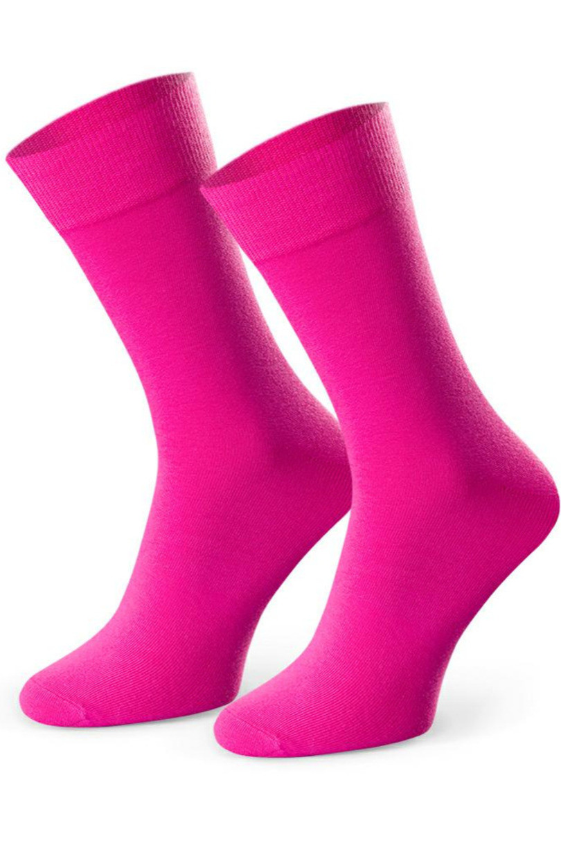 Hladké ponožky k obleku 056 Růžová 39-41