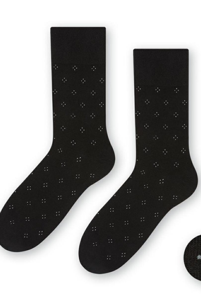 Ponožky k obleku - se vzorem 056 černá 39-41