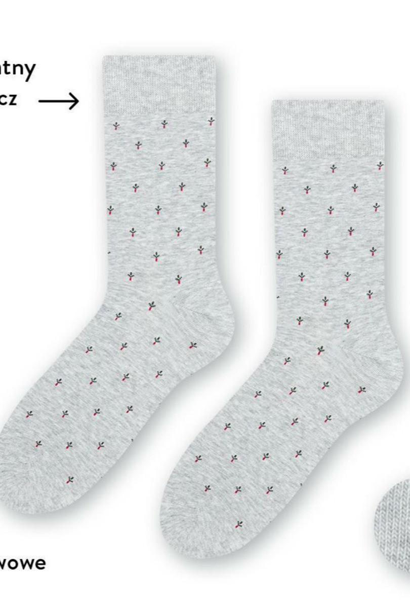 Ponožky k obleku - se vzorem 056 MELANŽOVÁ SVĚTLE ŠEDÁ 39-41