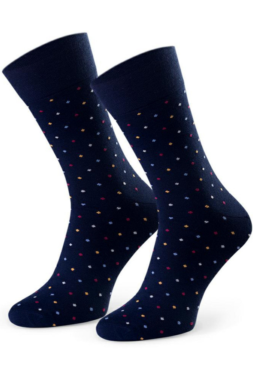 Ponožky k obleku - se vzorem 056 TMAVĚ MODRÁ 39-41