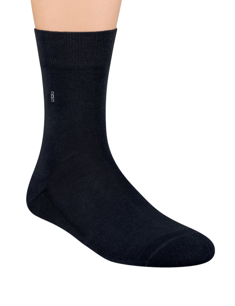 Pánské polofroté ponožky se vzorem 003 černá 42-44
