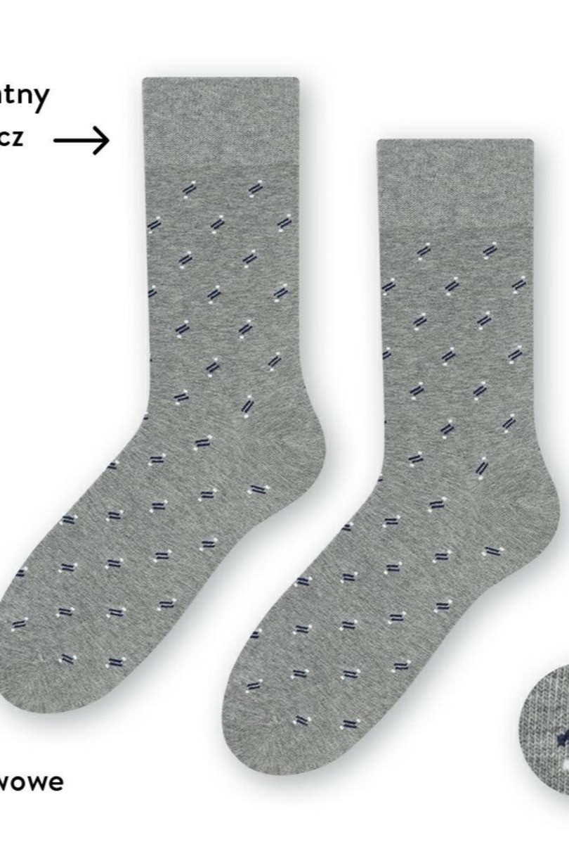 Ponožky k obleku - se vzorem 056 MELANŽOVĚ ŠEDÁ 42-44