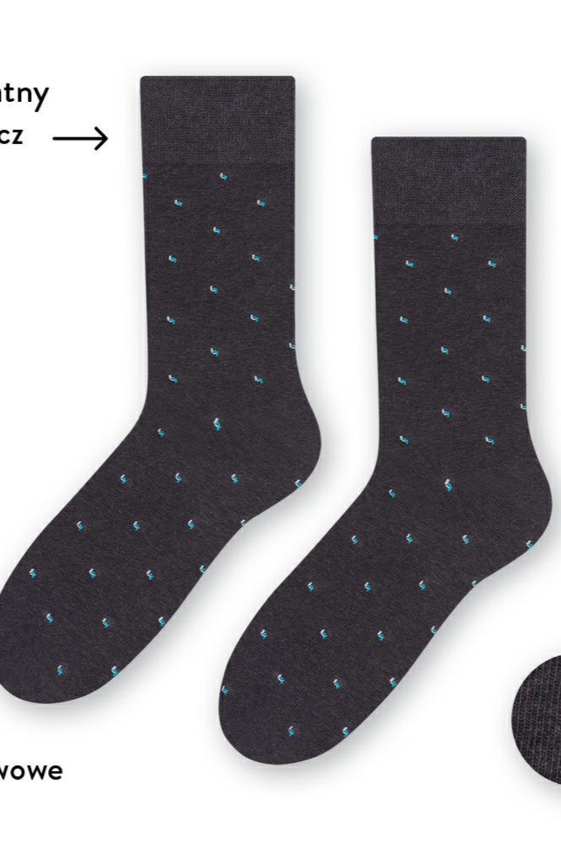 Ponožky k obleku - se vzorem 056 GRAFITOVÁ MELANŽ 42-44