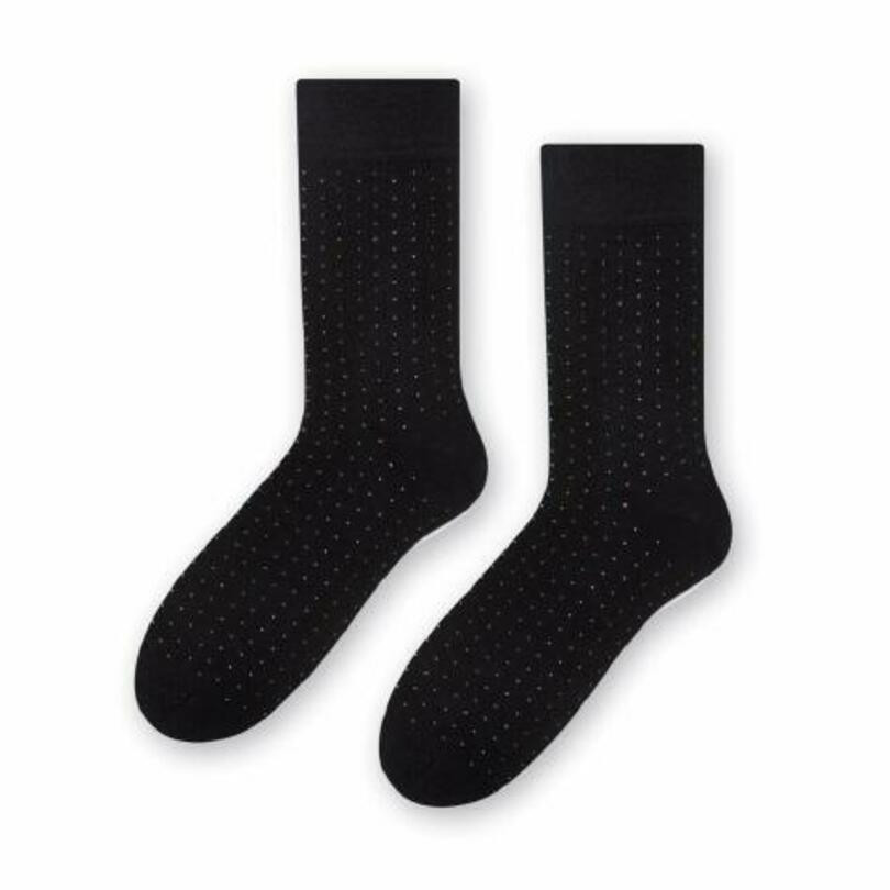 Ponožky k obleku - se vzorem 056 černá 45-47