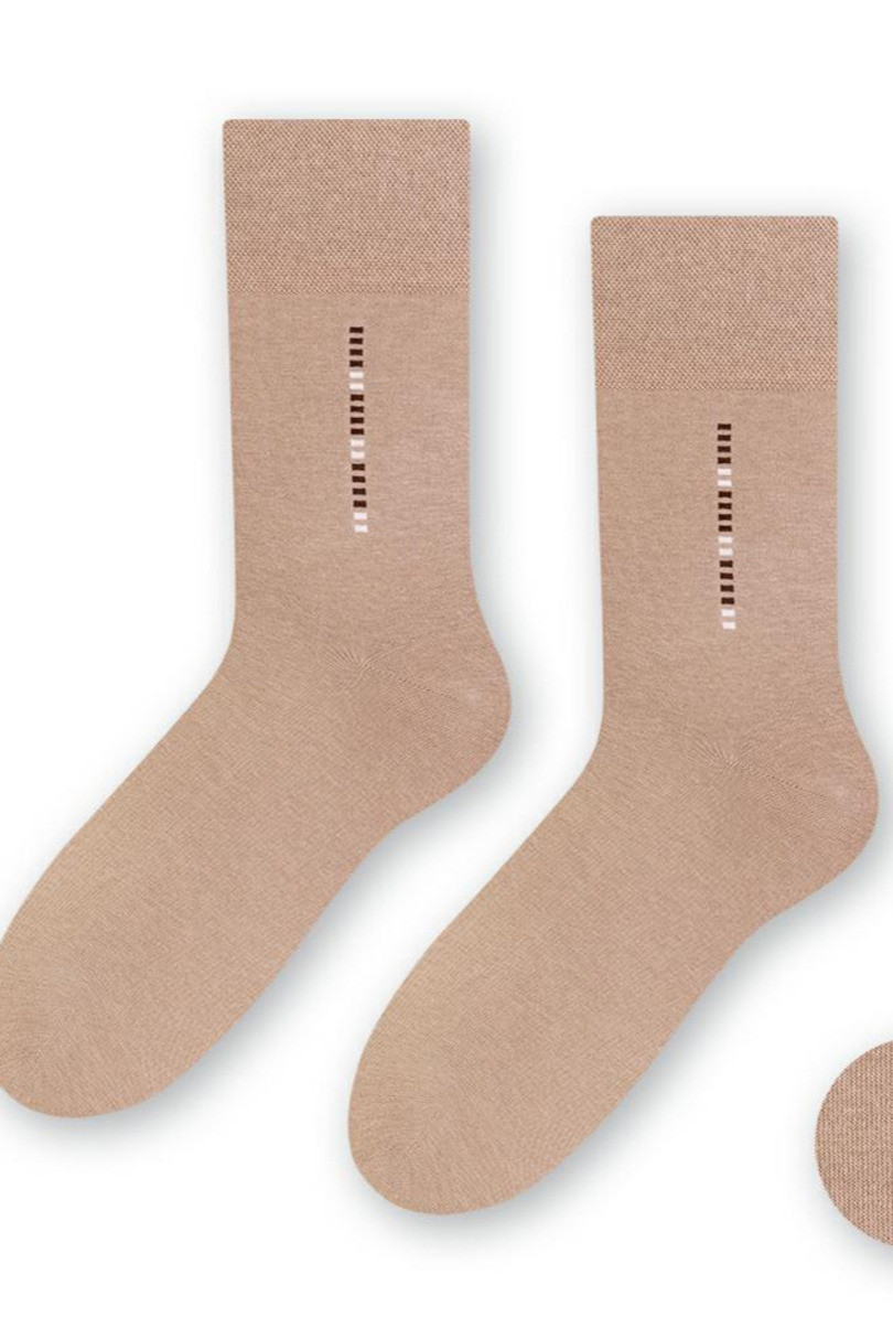 Pánské vzorované ponožky 056 Výprodej Béžová 45-47