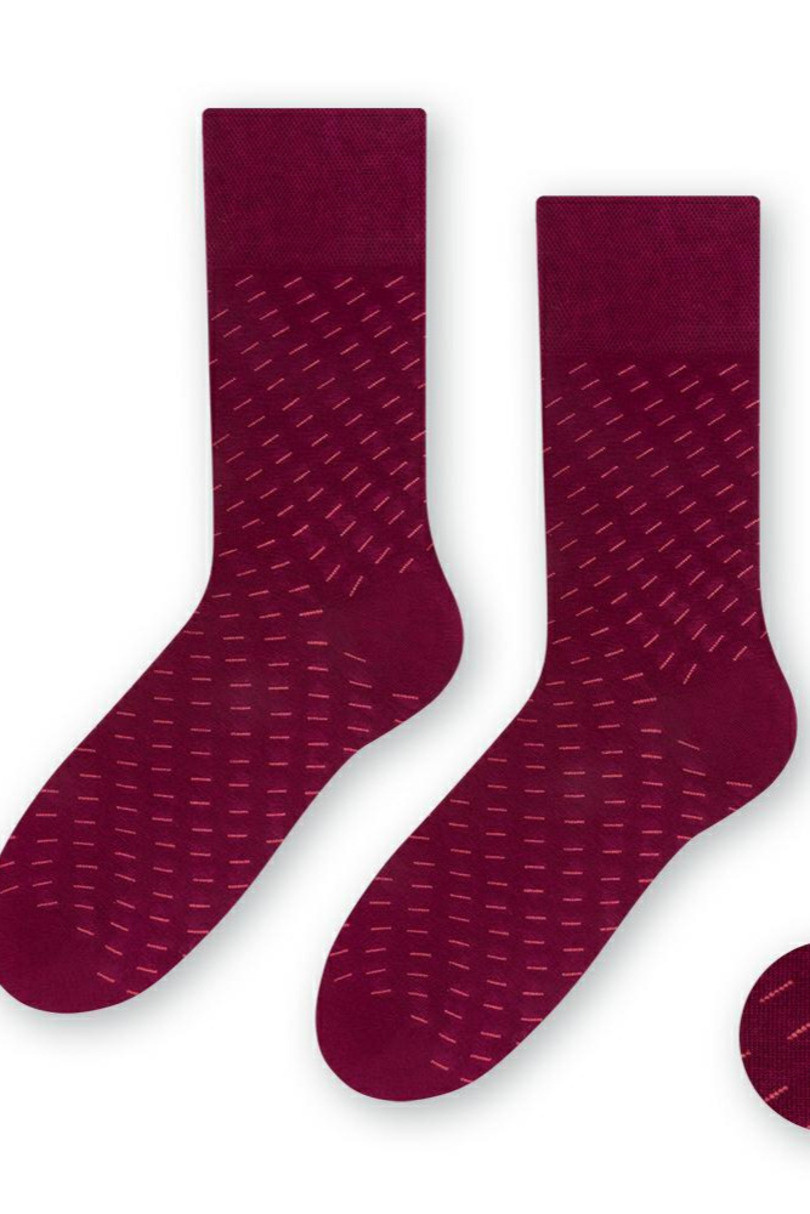 Ponožky k obleku - se vzorem 056 kaštanové 45-47