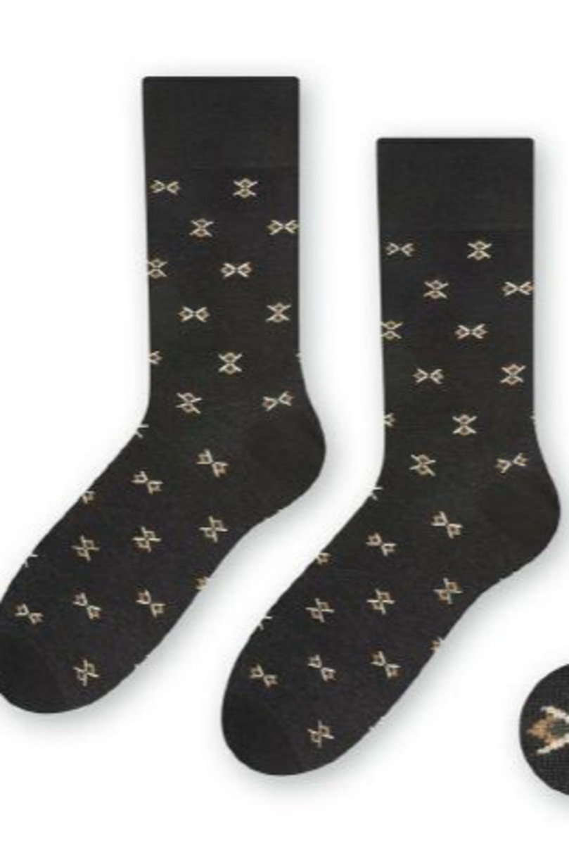 Ponožky k obleku - se vzorem 056 grafit 45-47
