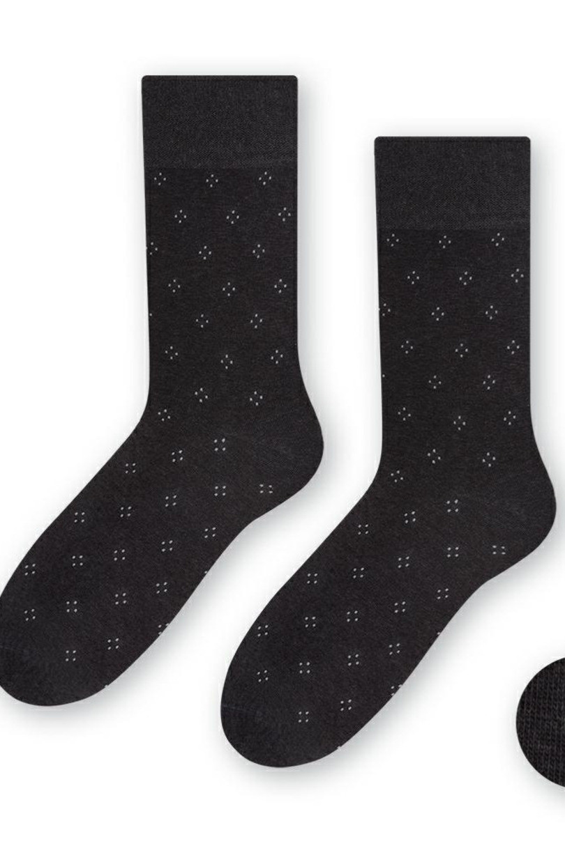 Ponožky k obleku - se vzorem 056 GRAFITOVÁ MELANŽ 45-47