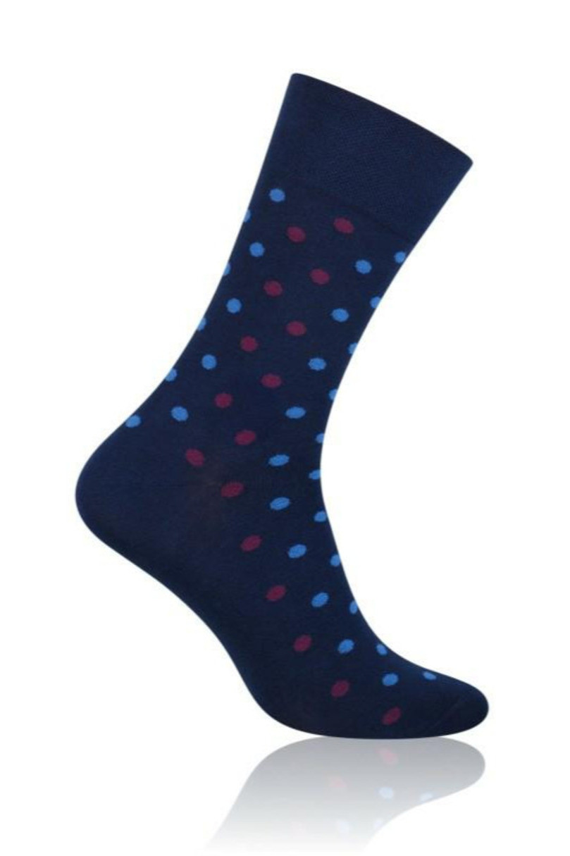Ponožky k obleku - se vzorem 056 tmavě modrá 45-47