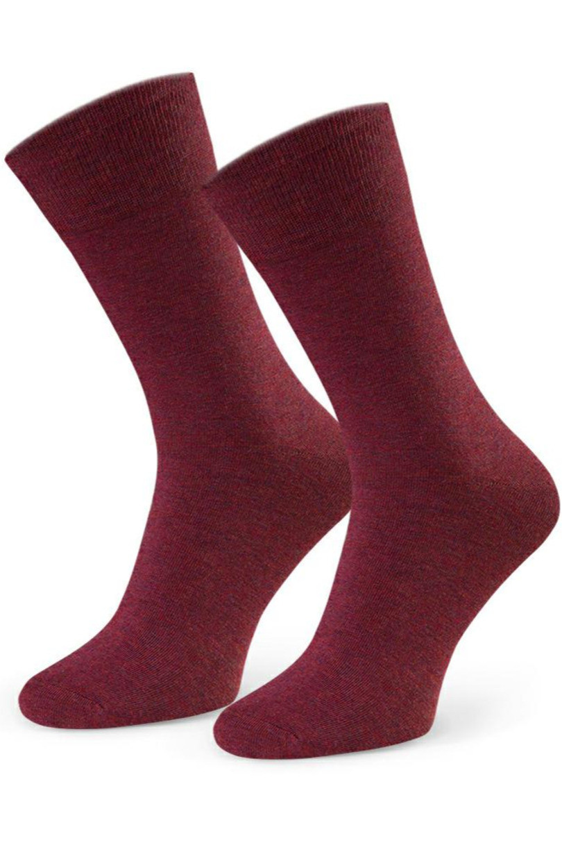 Pánské ponožky s kašmírem 083 MAROON MÉLANGE 41-43