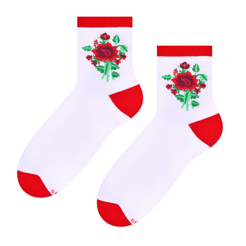 Dámské ponožky 118 bílá/růžová 35-37
