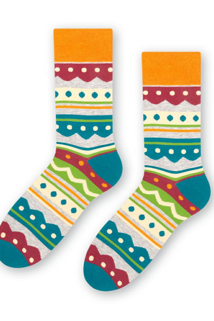 Pánské velikonoční ponožky 136 oranžová 44-46