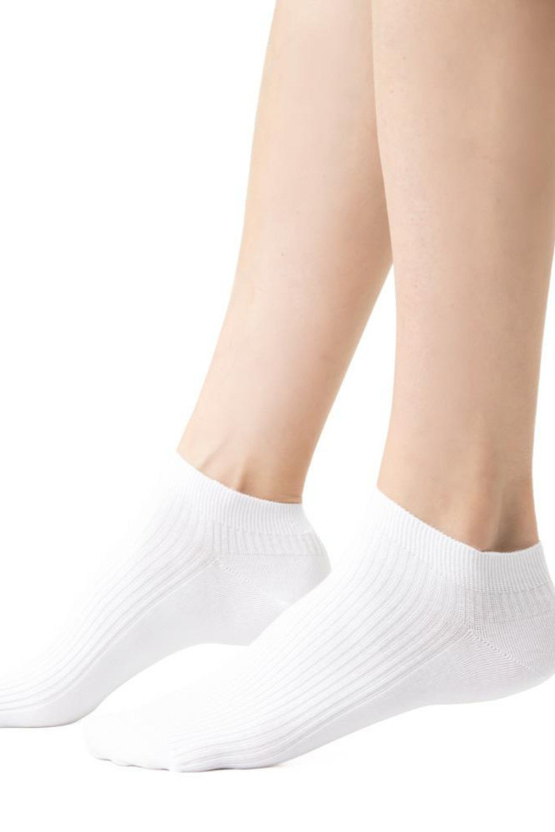 Dámské žebrované ponožky 137 bílá 35-37