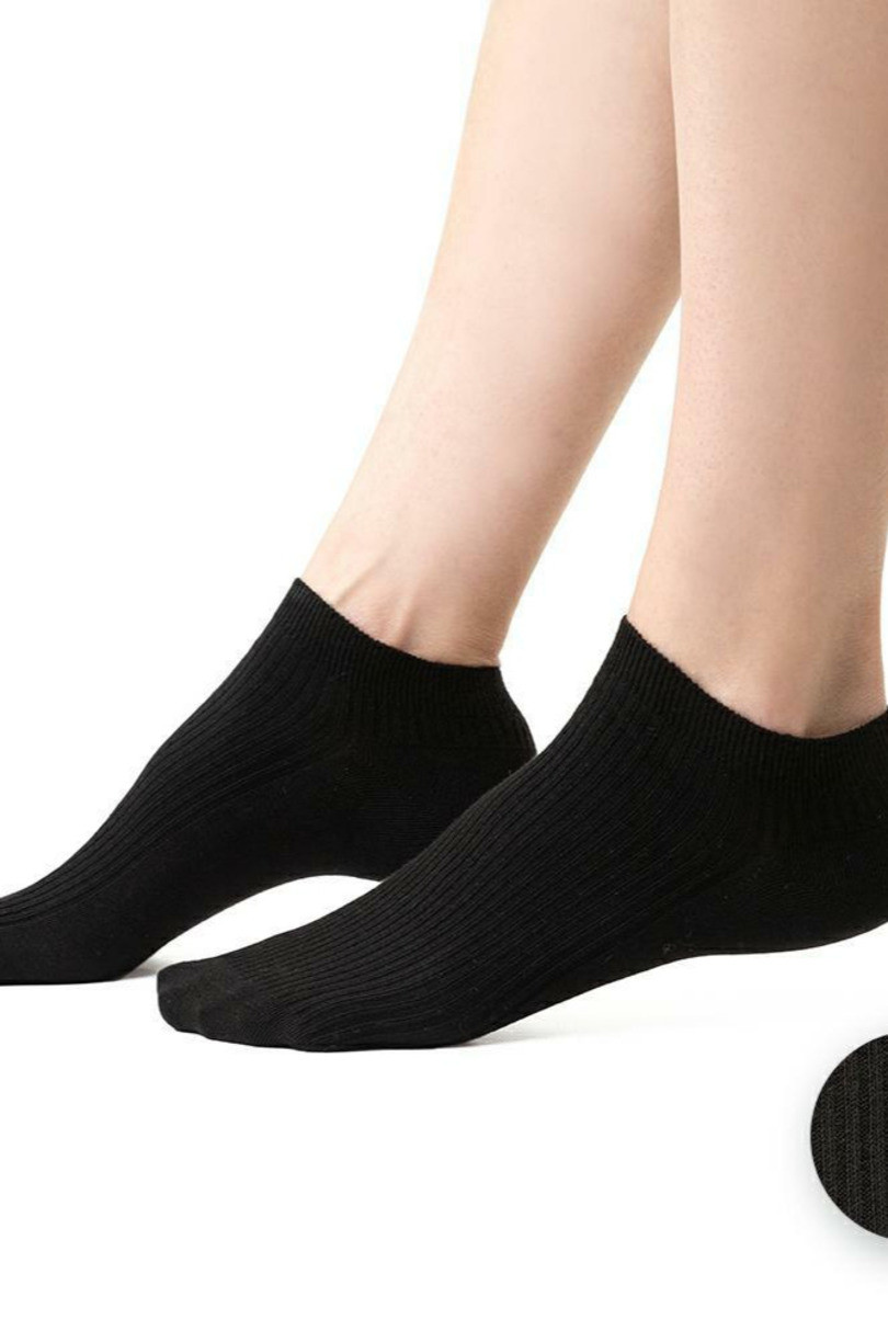 Dámské žebrované ponožky 137 černá 35-37