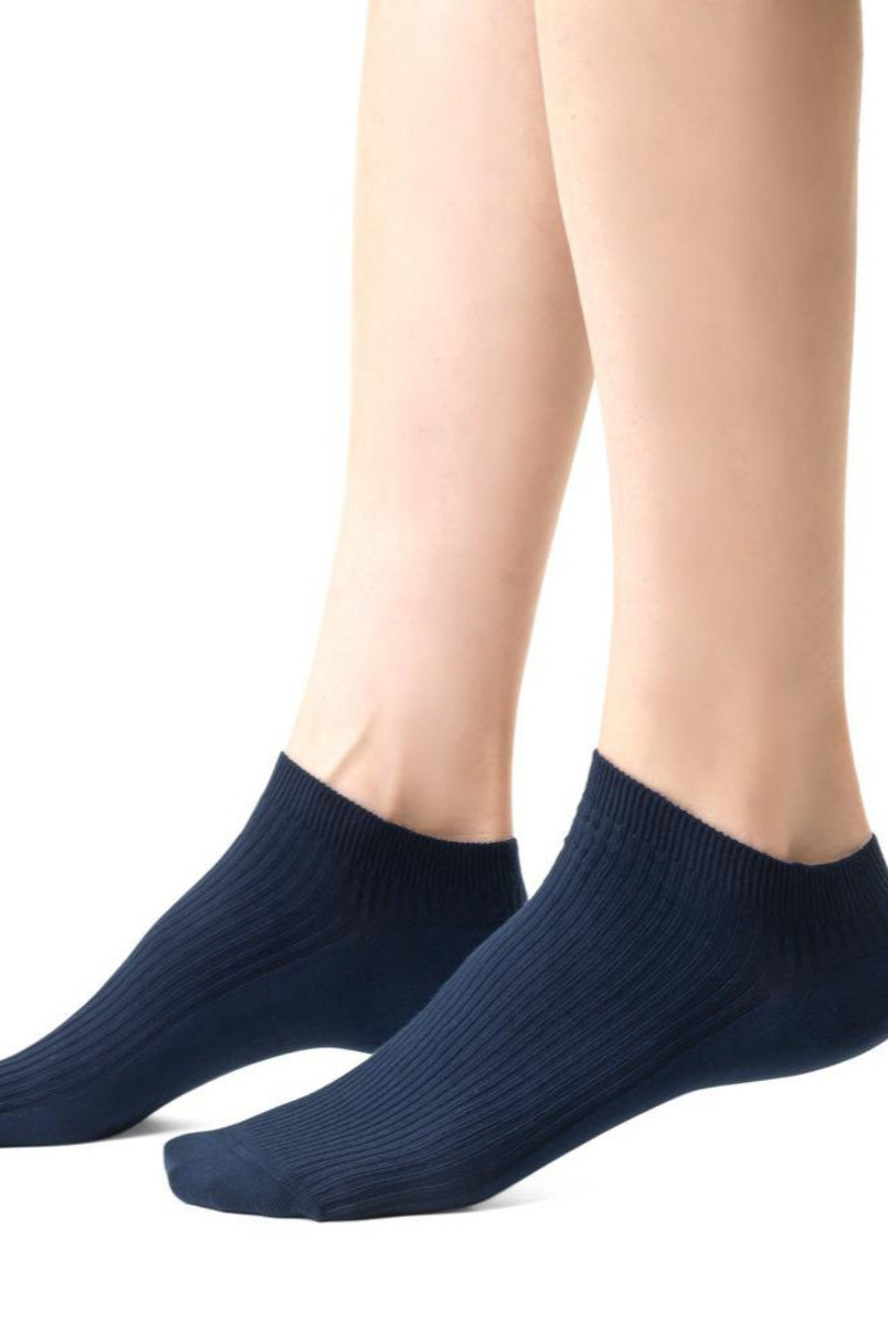 Dámské žebrované ponožky 137 tmavě modrá 35-37