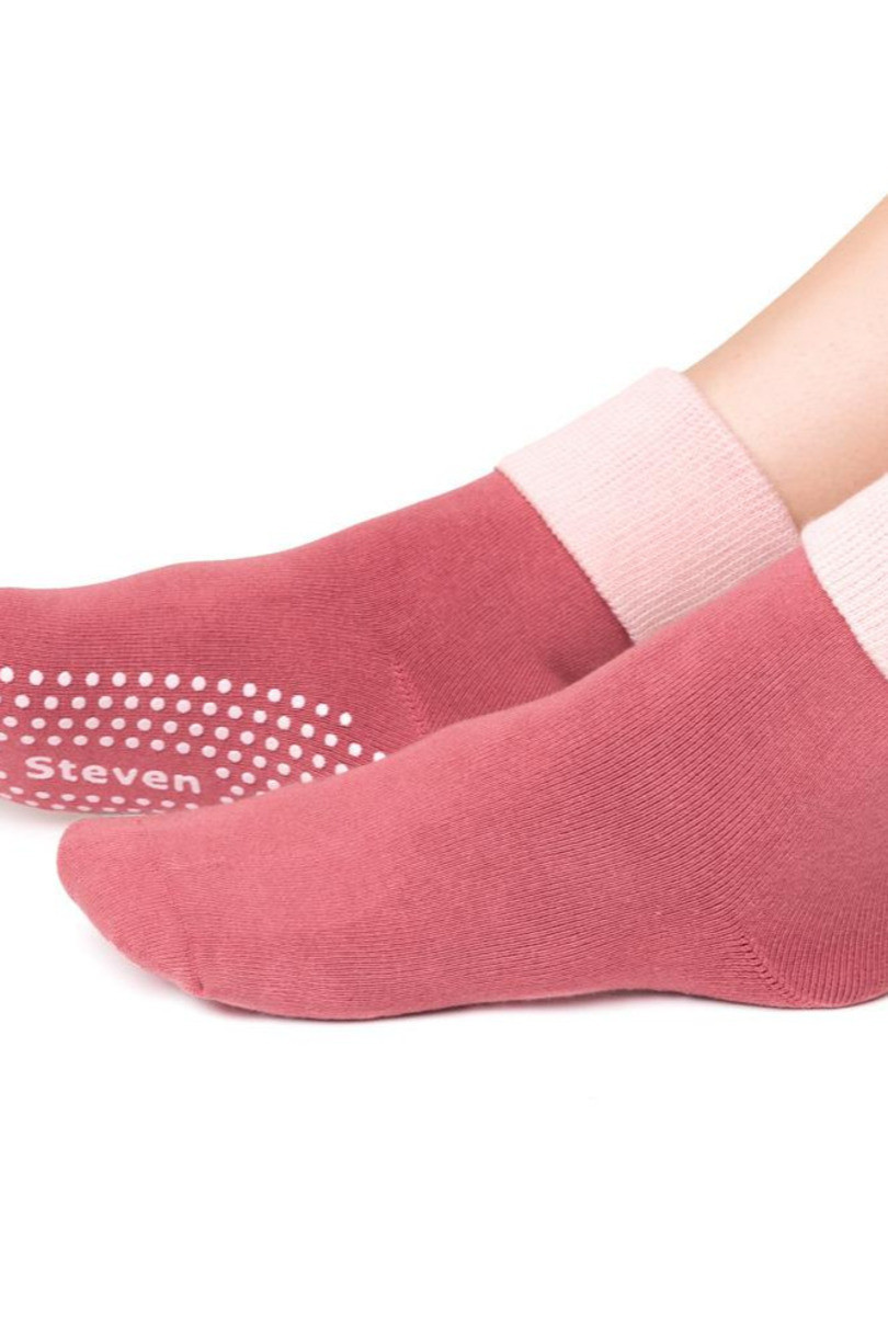 Dámské ponožky s protiskluzovou úpravou ABS 126 Růžová 35-37