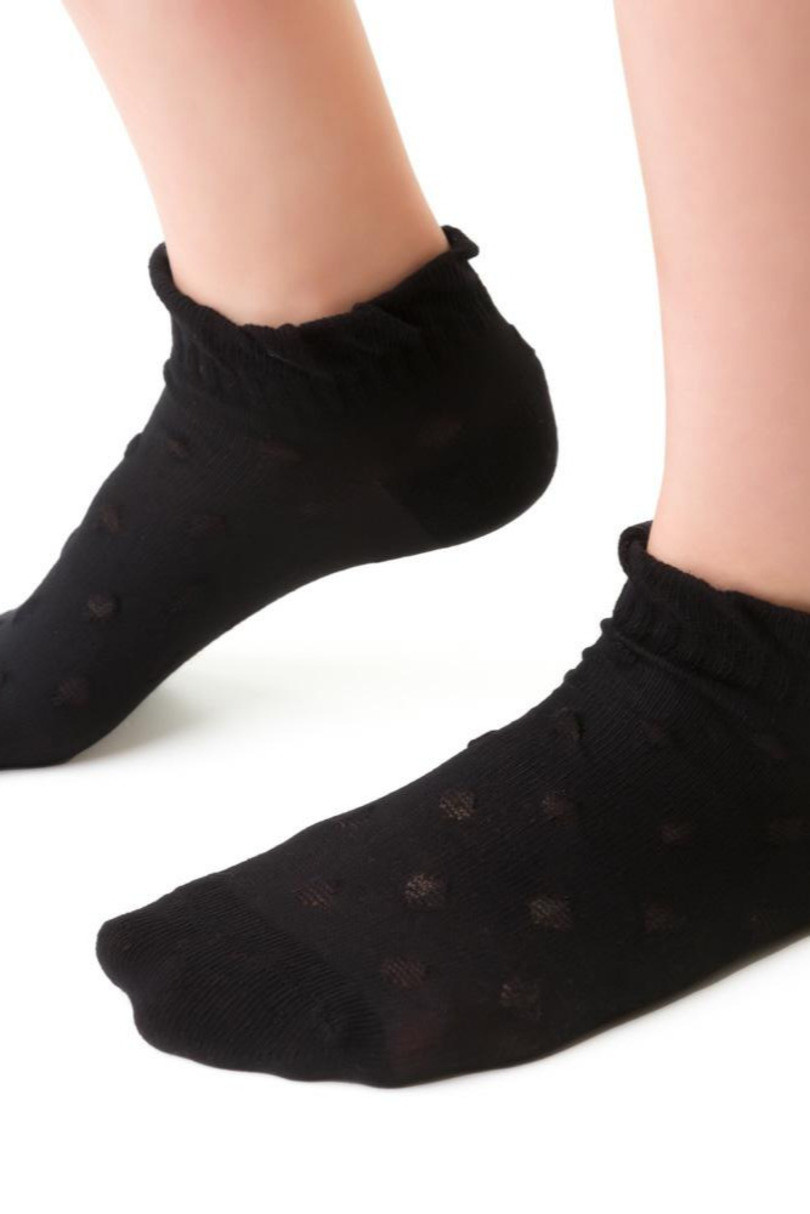 Dívčí vzorované ponožky SOFT 004 černá 26-28