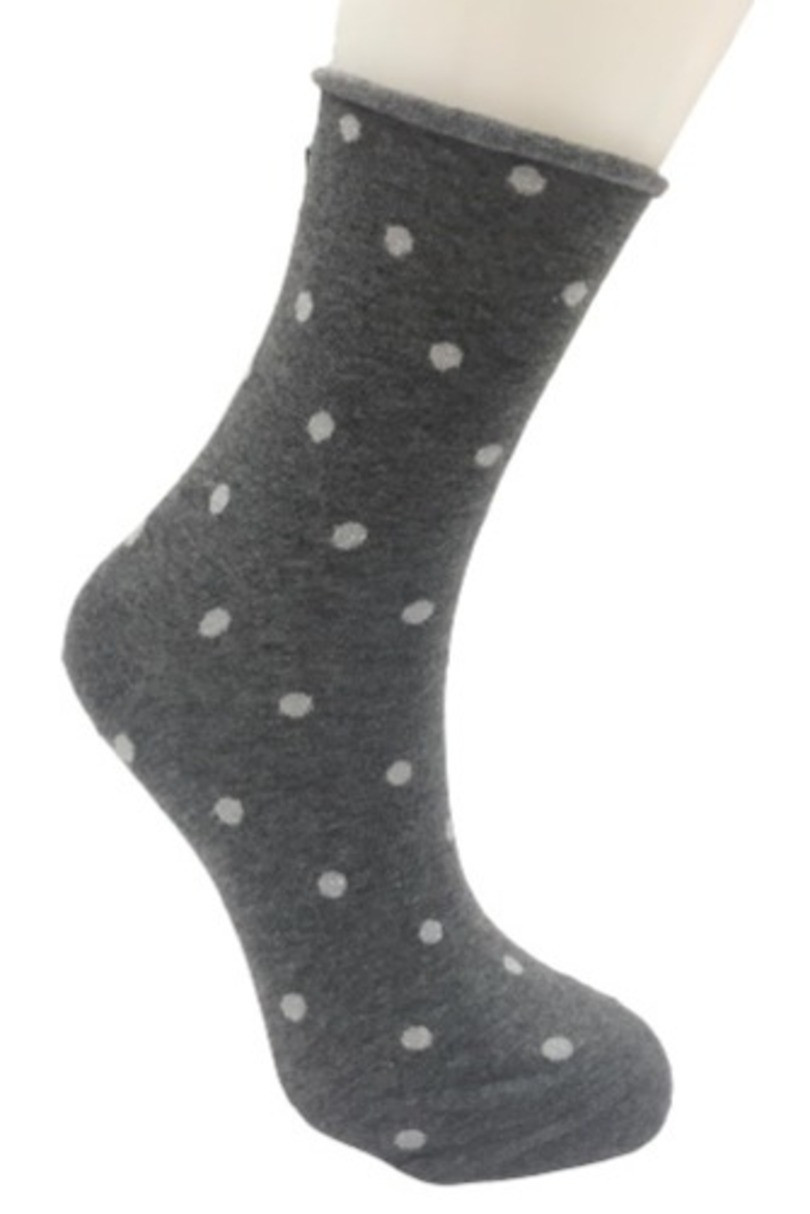 Ponožky s lurexem, bez stahovacího lemu SB015 šedá 35-38