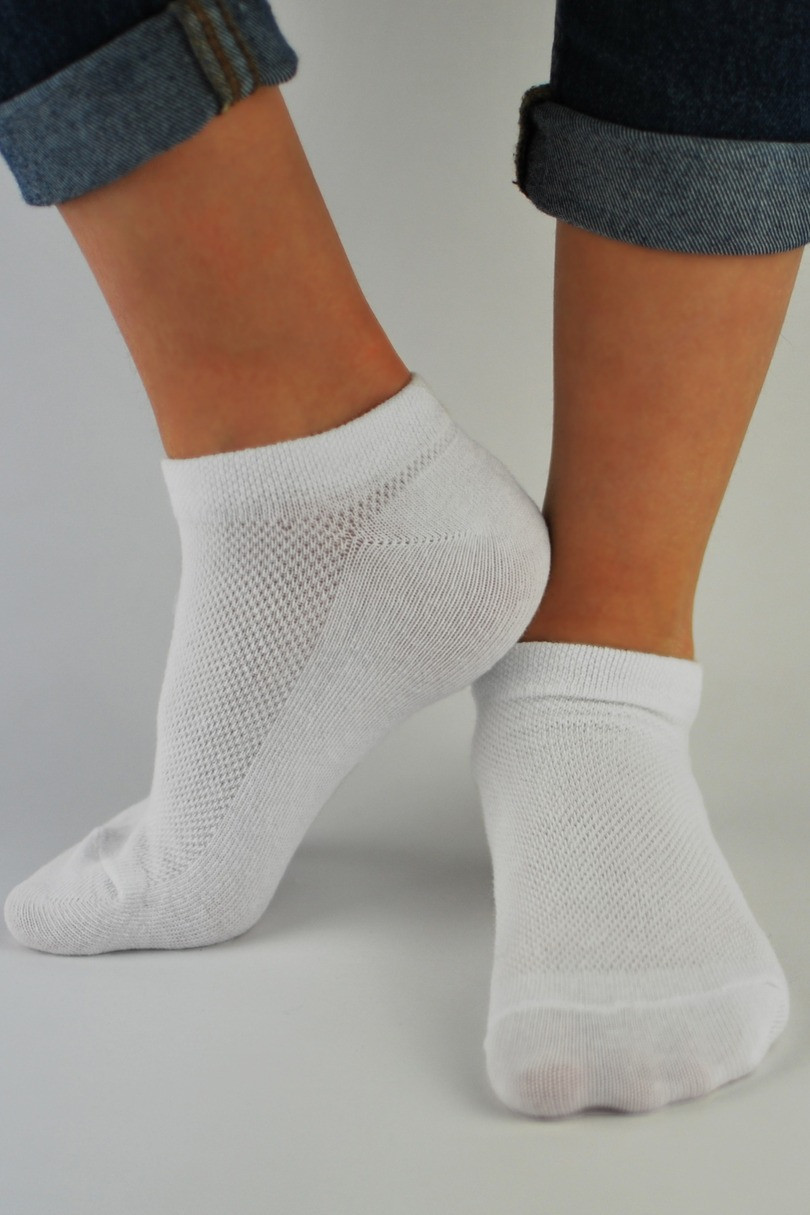 Dívčí ažurové ponožky SB017 bílá 19-22