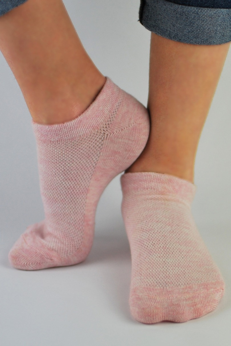 Dívčí ažurové ponožky SB017 Růžová 19-22