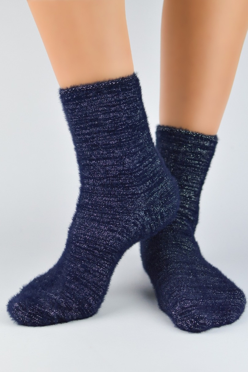 Dámské nadýchané ponožky SB037 tmavě modrá 36-41