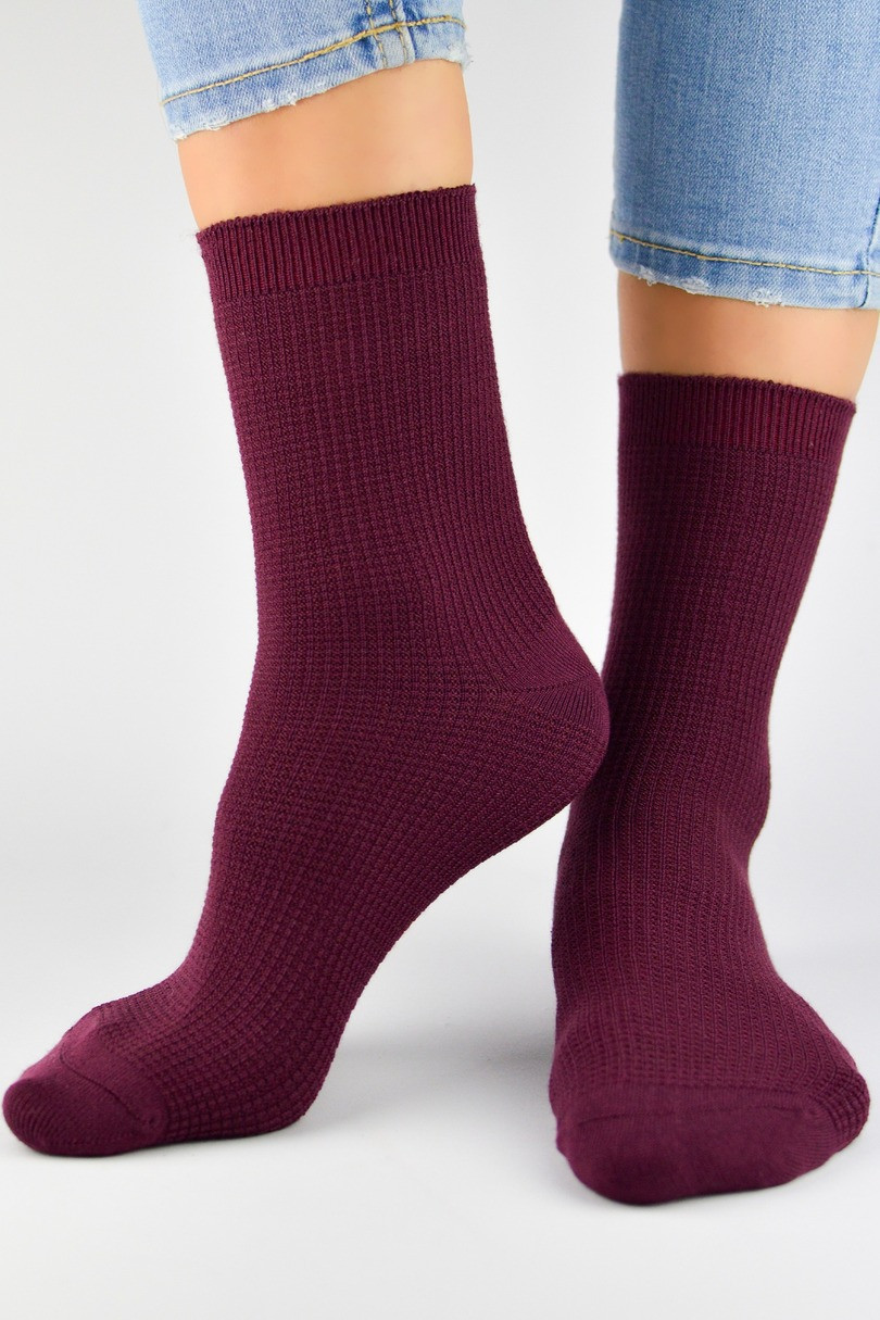 Dámské ponožky SB040 kaštanové 35-38