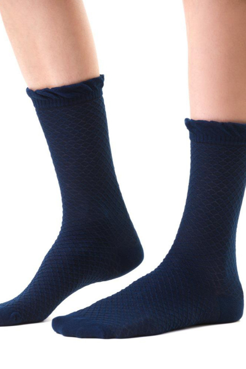 Dámské ponožky Kolekce COMET 3D 066 tmavě modrá 38-40