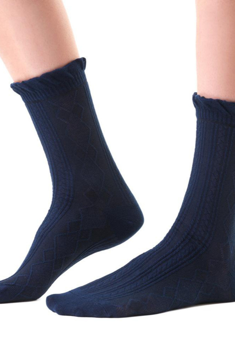 Dámské ponožky Kolekce COMET 3D 066 tmavě modrá 38-40