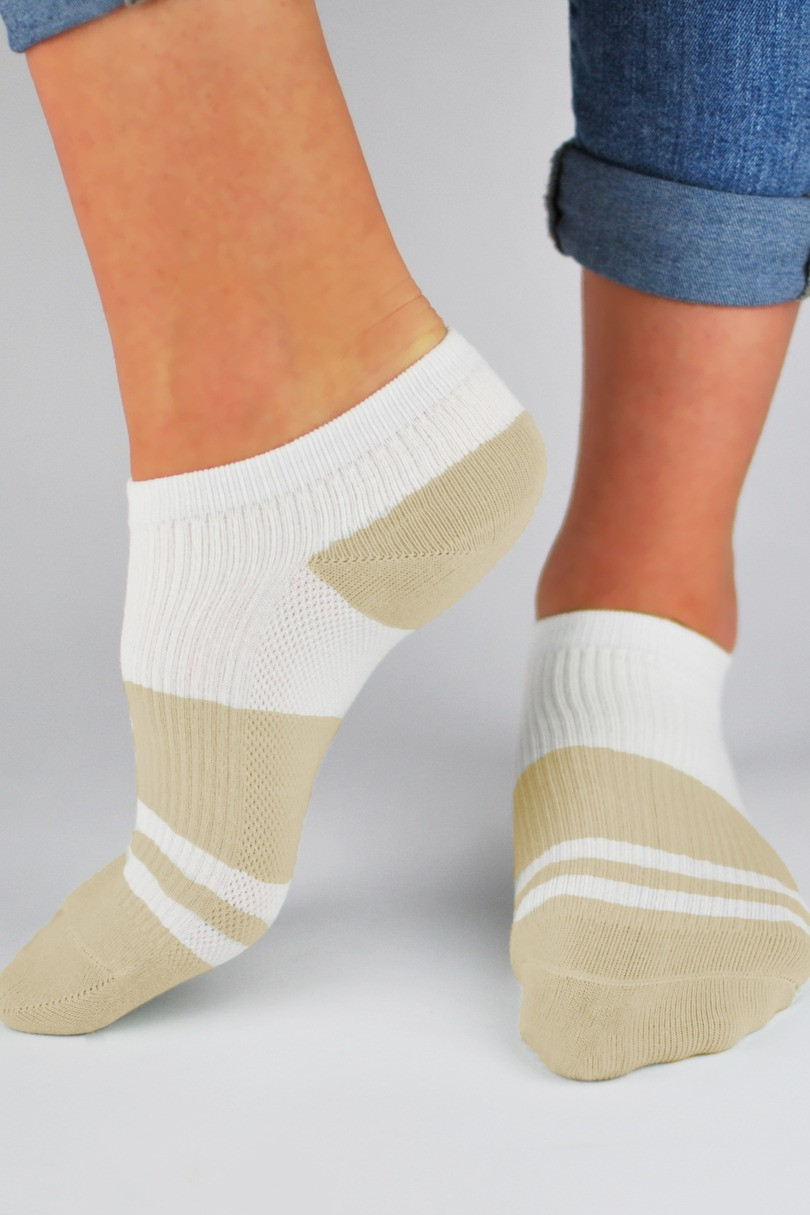 Bavlněné ponožky ST019 Béžová 31-34