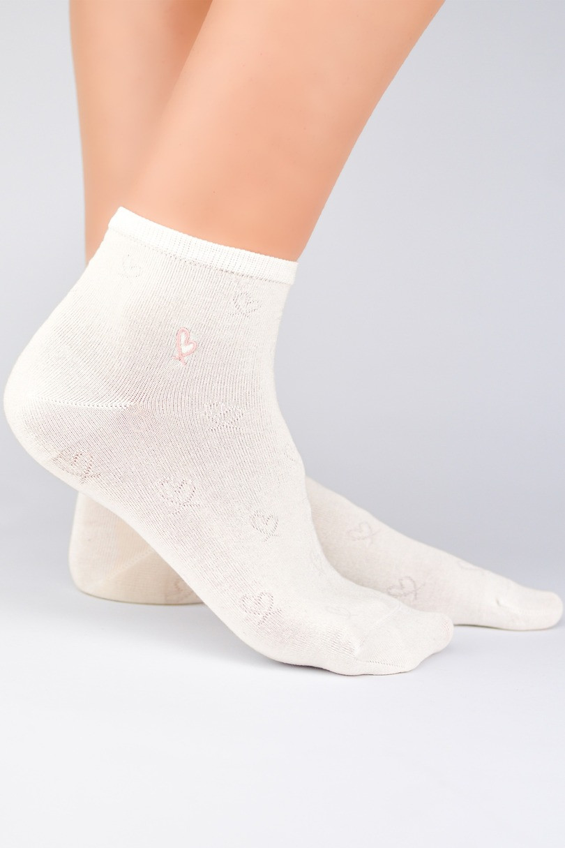 Dámské viskózové ponožky s hedvábím ST040 ecru 36-41