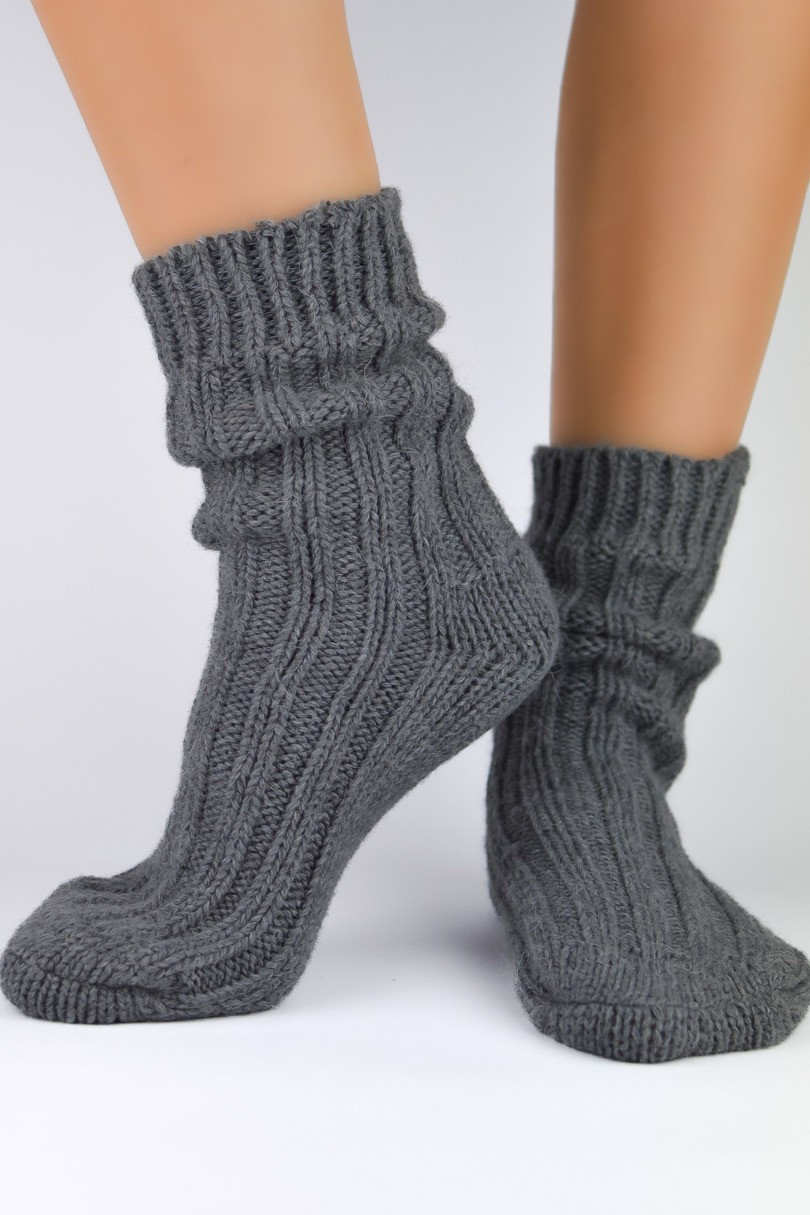 Ponožky s vlnou z alpaky SW007 šedá 35-38