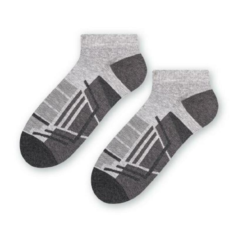Pánské sportovní ponožky 101 MELANŽOVÁ SVĚTLE ŠEDÁ 41-43