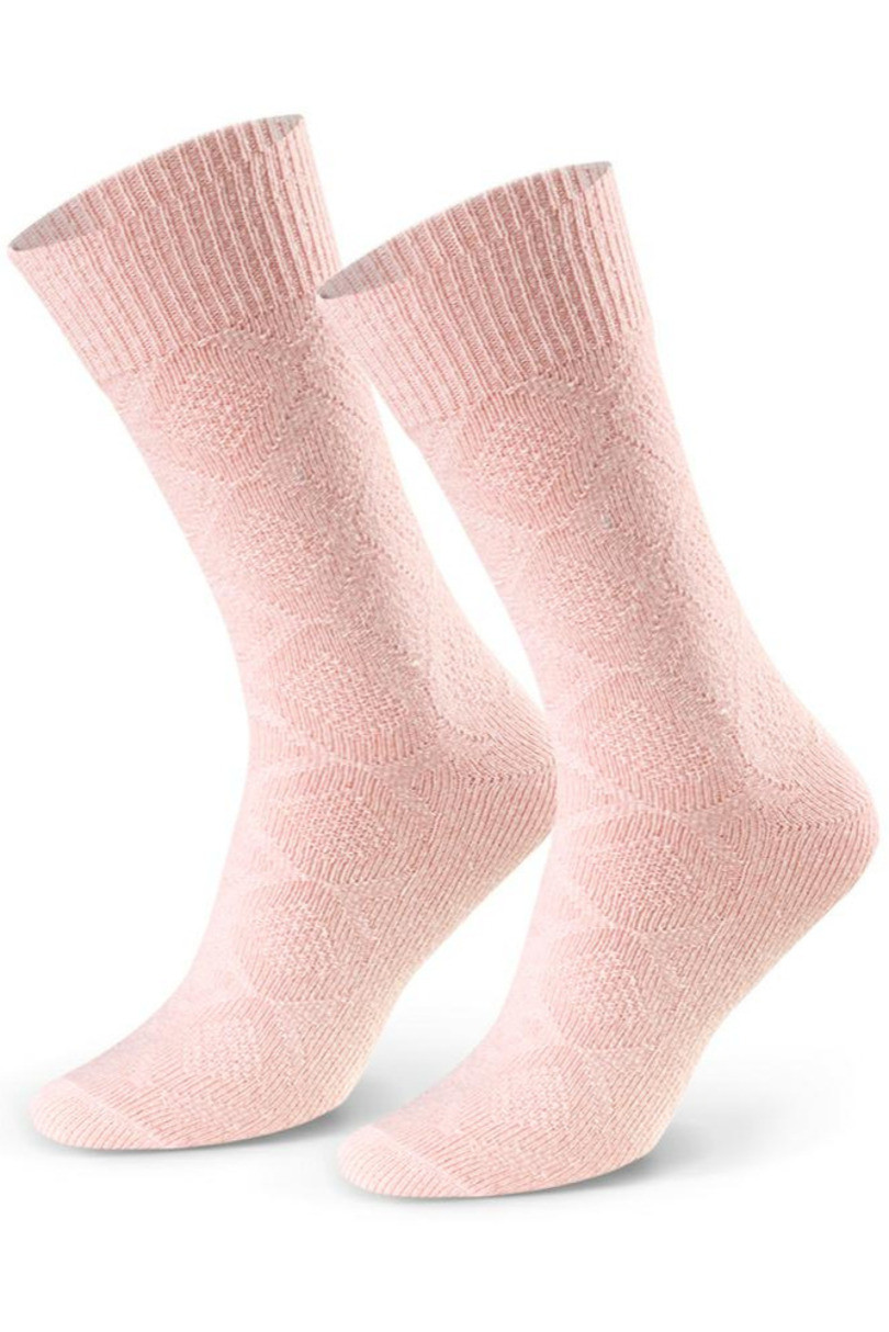 Dámské vlněné ponožky 093 světle růžová 35-37