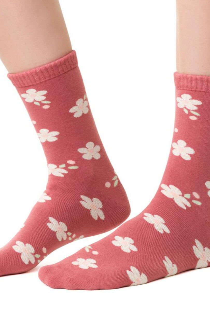 Dámské froté ponožky 123 Růžová 35-37