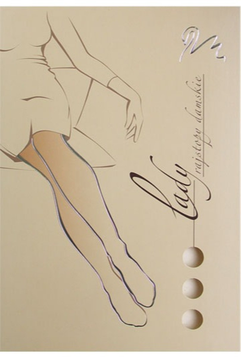 Hladké bavlněné dámské punčochové kalhoty LADY WOLA béžová 164-170