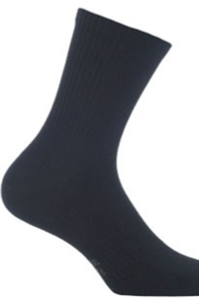 Pánské/chlapecké krátké hladké froté ponožky SPORTIVE - AG+ N6 černá 39/41