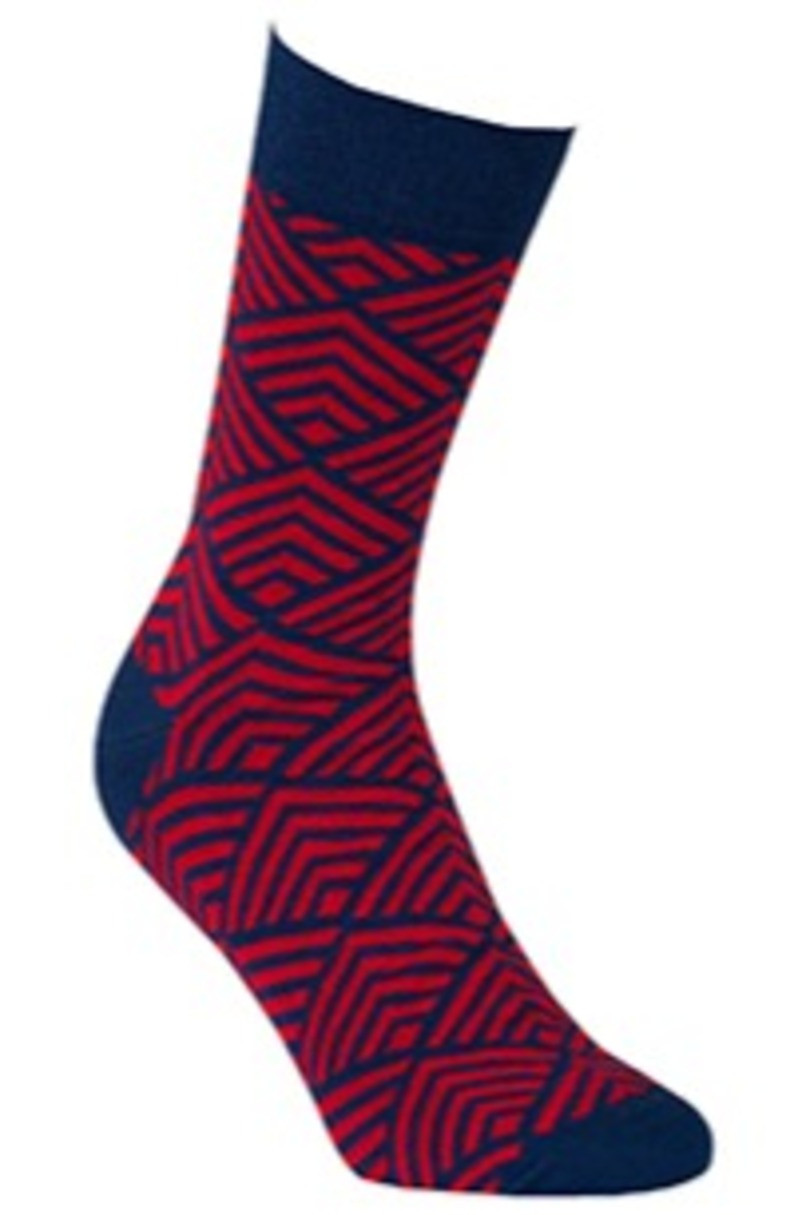 Vzorované pánské ponožky PERFECT MAN-CASUAL Námořnictvo 42/44