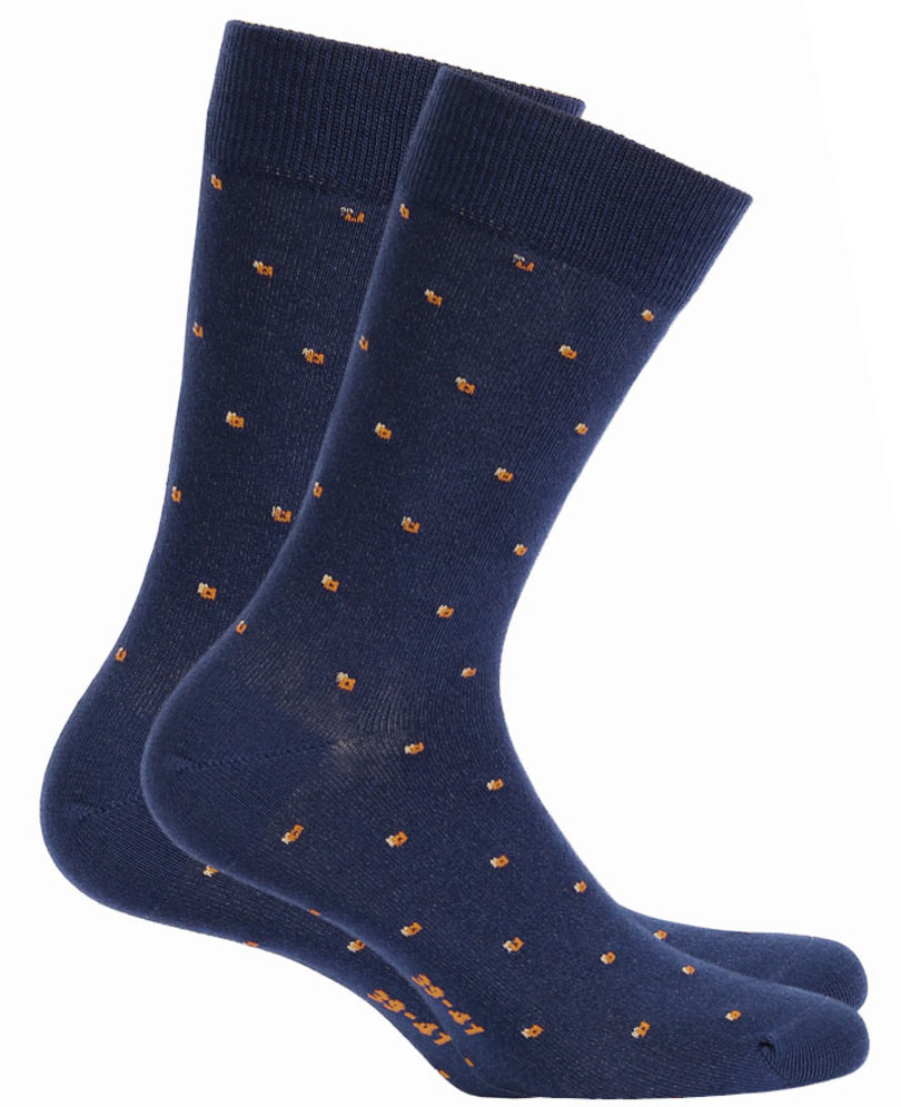 Vzorované pánské ponožky PERFECT MAN-CASUAL Námořnictvo 39/41