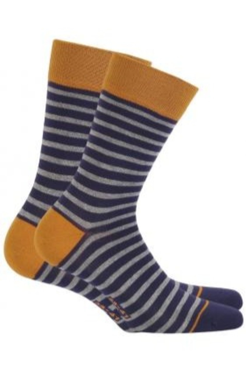 Vzorované pánské ponožky PERFECT MAN-CASUAL NAVY B79 39-41