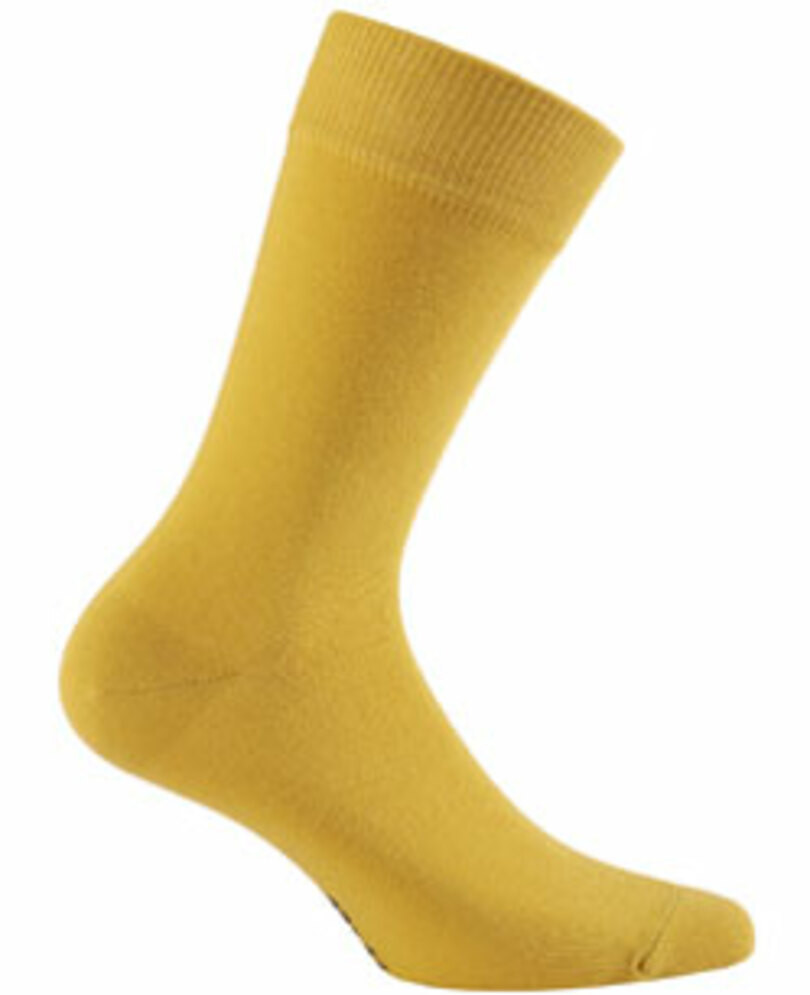 Hladké pánské ponožky PERFECT MAN - CASUAL žlutá 42/44