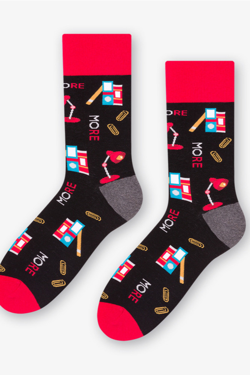 Pánské vzorované ponožky 079 černá 43-46