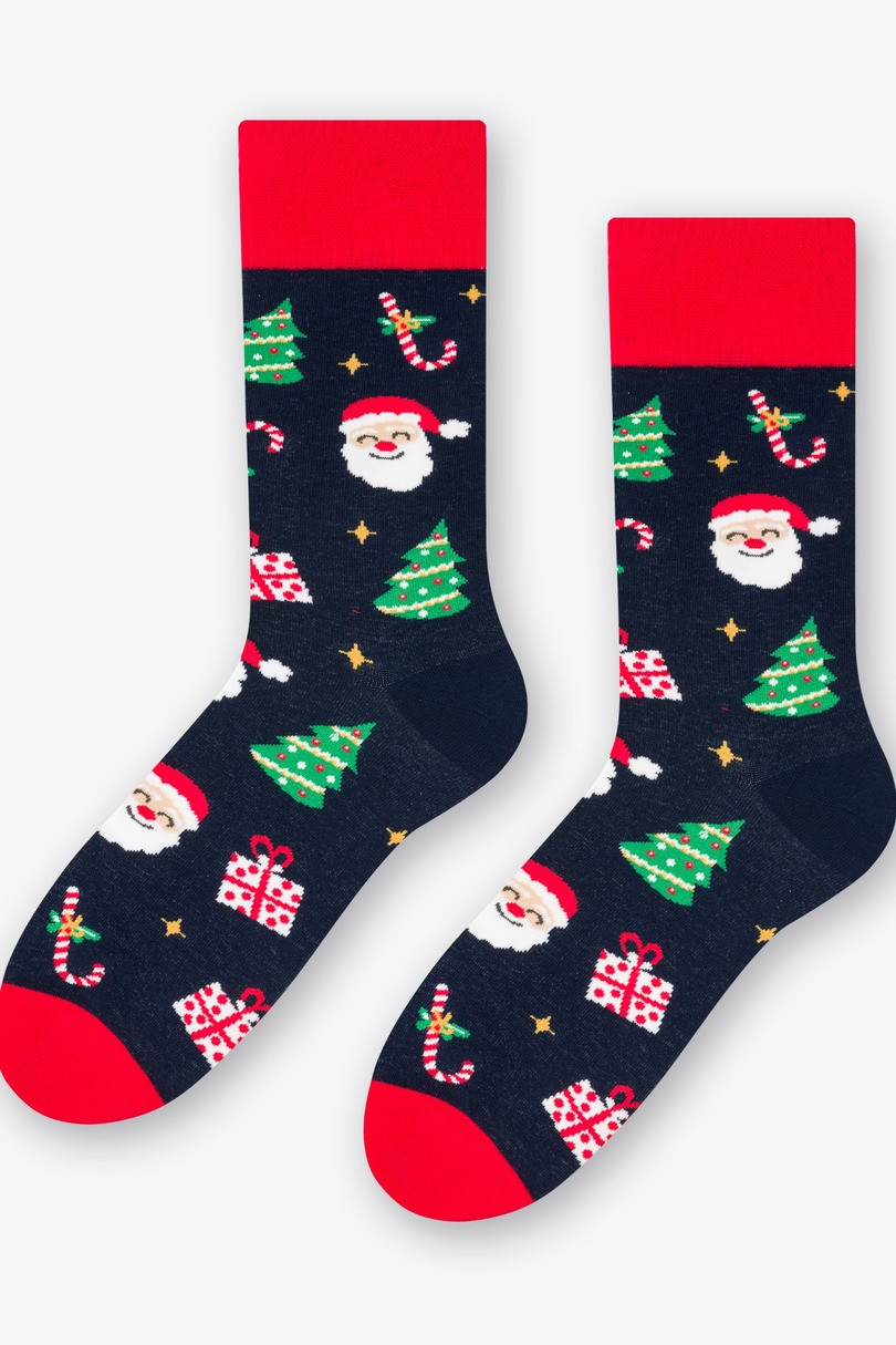 Dámské vzorované vánoční ponožky 078 GRANÁTY/DÁRKY 35-38