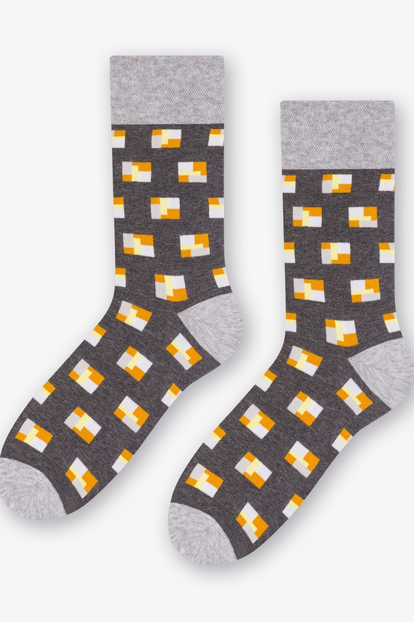 Pánské ponožky MORE 051 M.C.GREY/BLOCKS 39-42